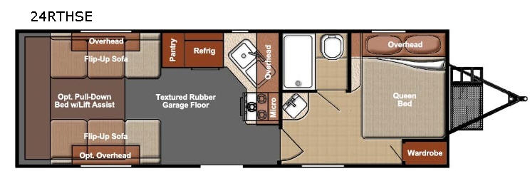 Floorplan - 2017 Gulf Stream RV Track n Trail 24RTH