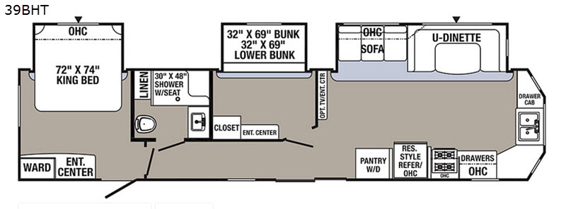 Used 2019 Palomino Puma Destination 39BHT Destination Trailer at Roth RV Bemidji MN KP074256B