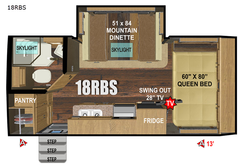Used 2019 Outdoors RV Creek Side Titanium Series 18RBS Travel