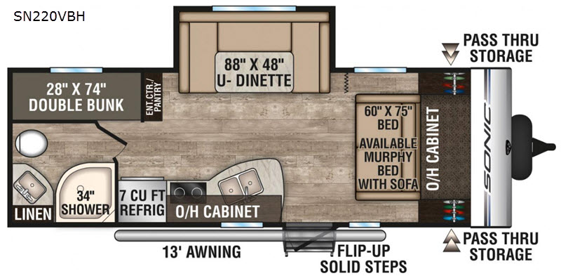 2019 Venture RV Sonic SN220VBH 2