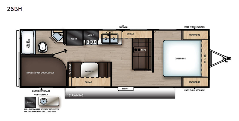 Used 2020 Forest River RV Aurora 26BH Travel Trailer at Blue Compass RV ...