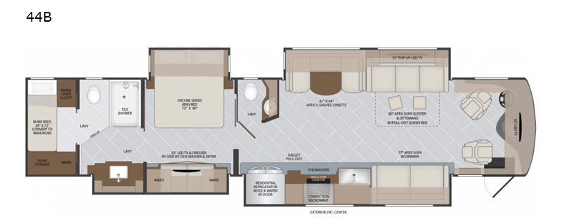 New 2022 Holiday Rambler Armada 44B Motor Home Class A Diesel at