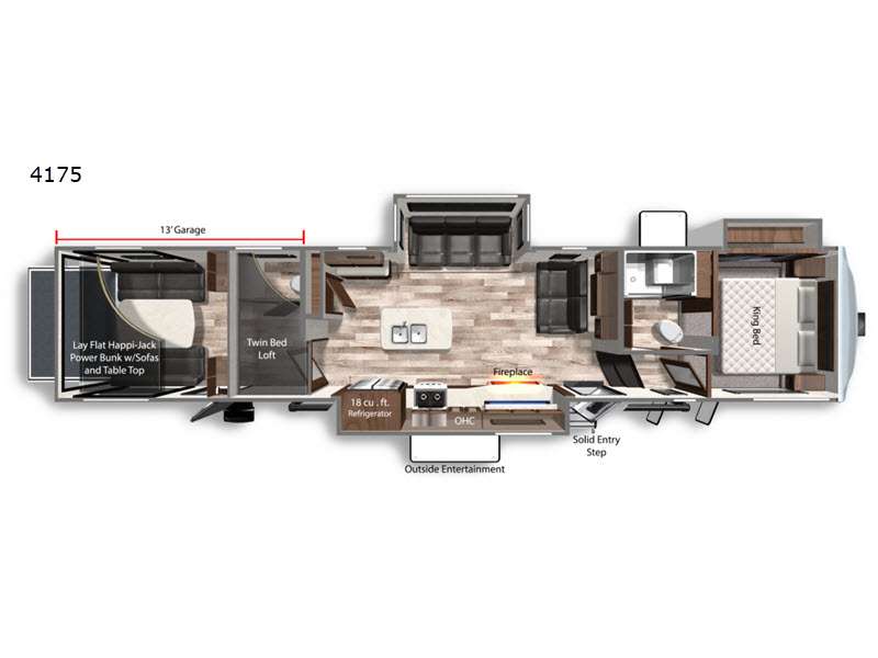 Used 2021 Dutchmen RV Voltage 4175 Toy Hauler Fifth Wheel at