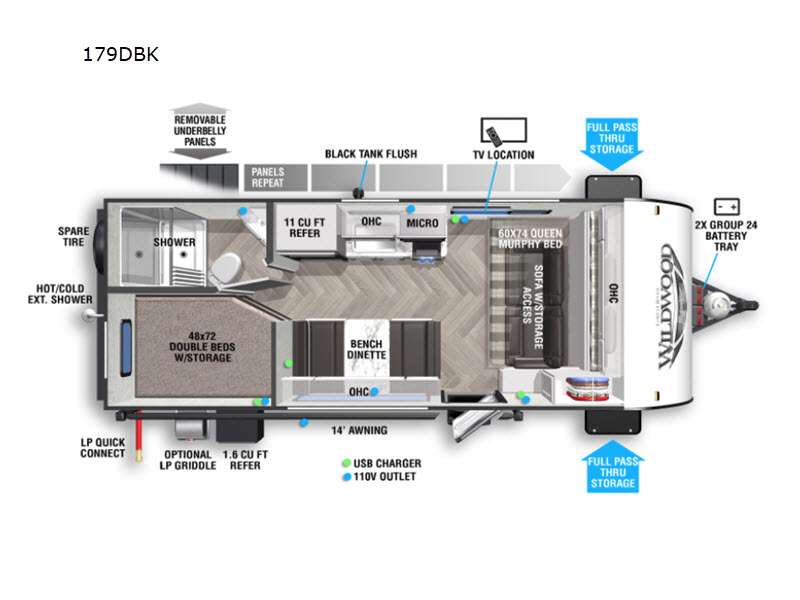 2022 Forest River wildwood 179dbk