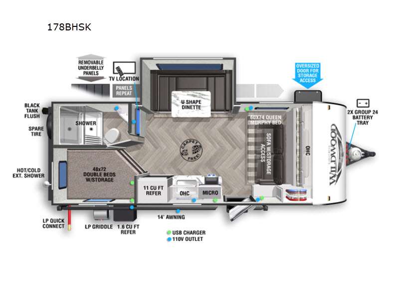 RV Holding and Water Tank Diagram - RV Windows