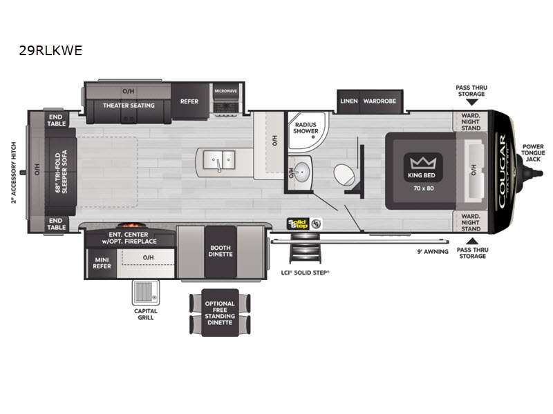 Used 2022 Keystone RV Cougar Half-Ton 29RLKWE Travel Trailer at Hemlock ...