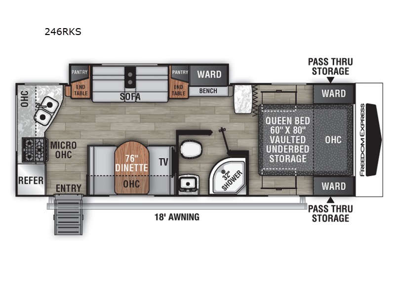 Used 2022 Coachmen RV Freedom Express Ultra Lite 246RKS Travel Trailer ...