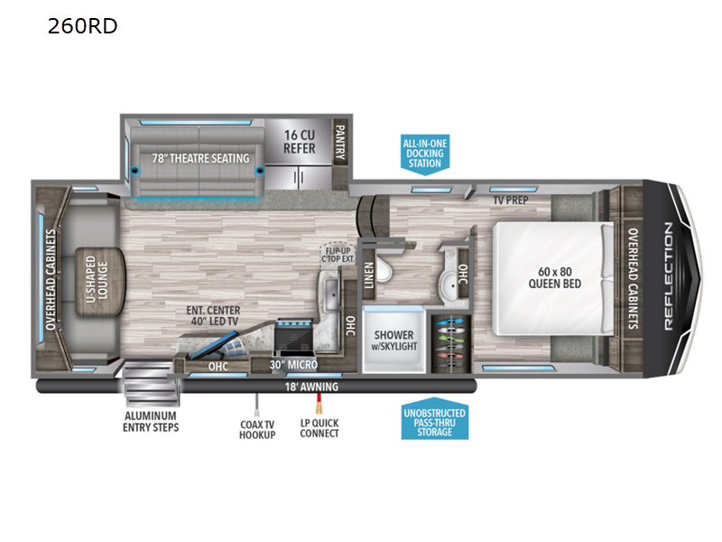 New 2022 Grand Design Reflection 150 Series 260RD Fifth Wheel at 
