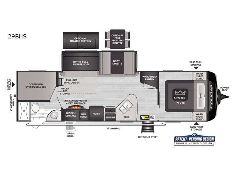 Rv with king outlet size bed for sale