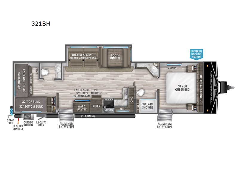 2024 Grand Design RV transcend 321bh