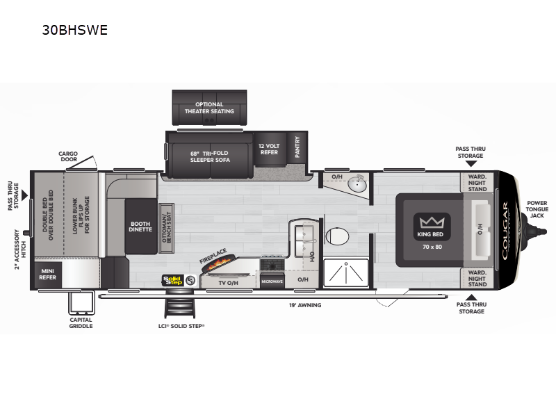 Keystone RV Cougar Half-Ton 30BHSWE Travel Trailer For Sale