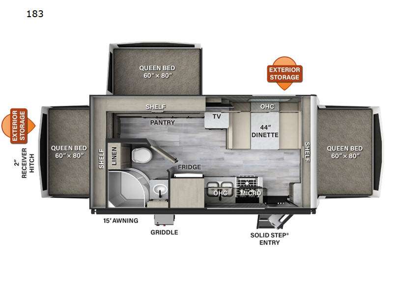 New 2024 Forest River RV Rockwood Roo 183 Expandable at Campers Inn |  Hatfield