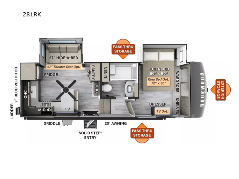 New 2024 Forest River RV Rockwood Signature 281RK Fifth Wheel at 
