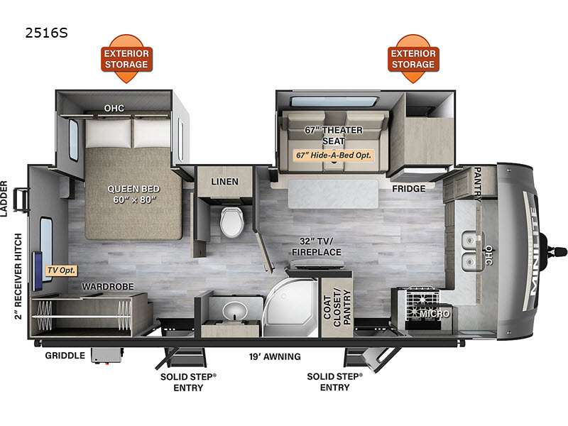 Forest River RV Rockwood Mini Lite 2516S Travel Trailer For Sale