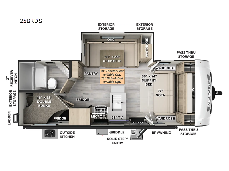 Forest River RV Flagstaff Micro Lite 25BRDS Travel Trailer For Sale