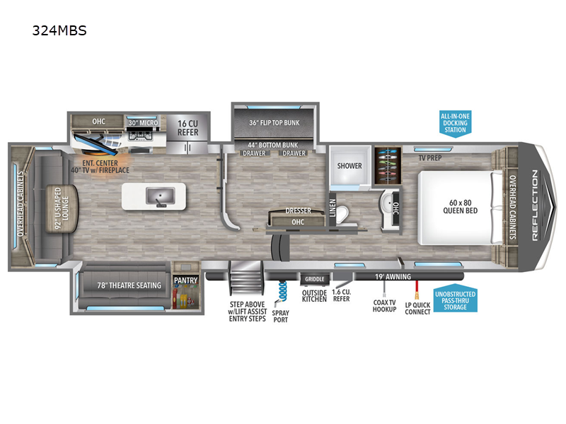 2024 Grand Design RV reflection 324mbs