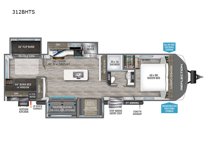 2024 Grand Design RV reflection 312bhts