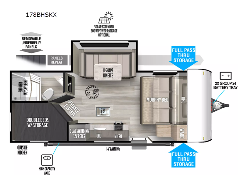 Forest River RV Wildwood FSX 178BHSKX Travel Trailer For Sale