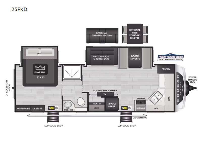 Cougar 25FKD floorplan