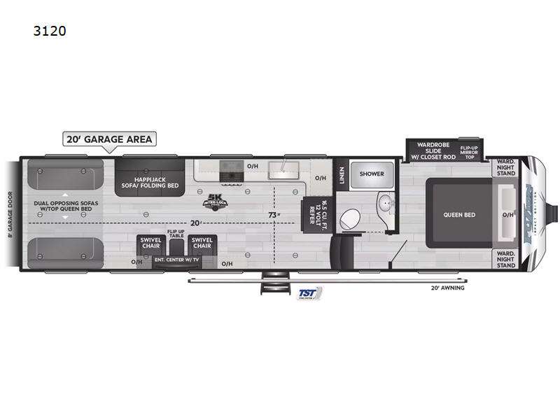 Keystone RV Fuzion Impact Edition 3120 Toy Hauler Fifth Wheel For Sale