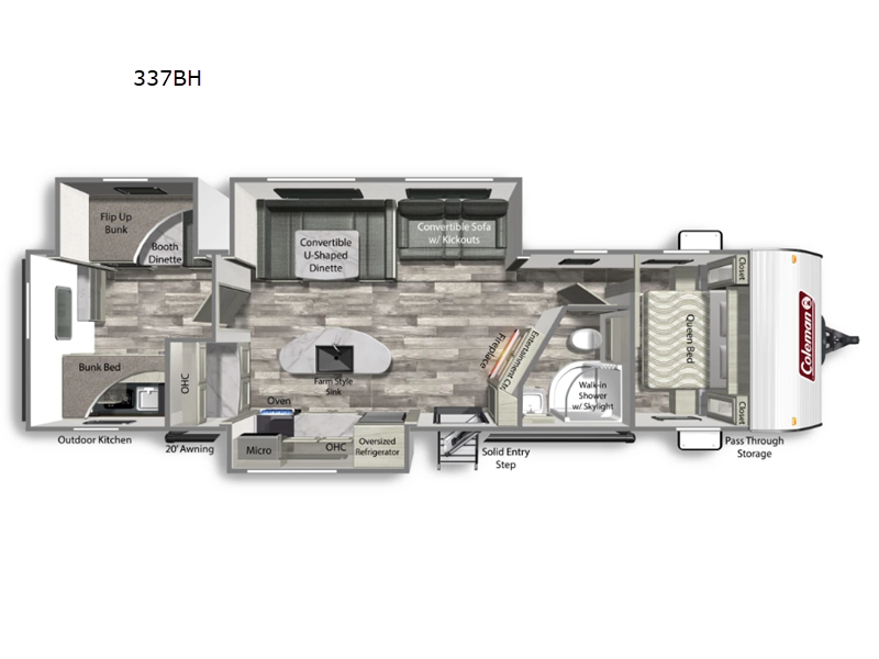 New 2024 Dutchmen RV Coleman Lantern 337BH Travel Trailer at
