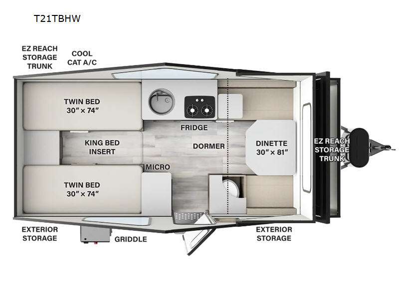 Forest River RV Flagstaff Hard Side High Wall Series T21TBHW