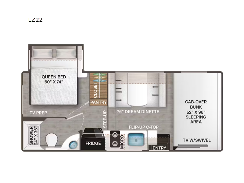 New 2026 Thor Motor Coach Quantum LZ22 Motor Home Class C at