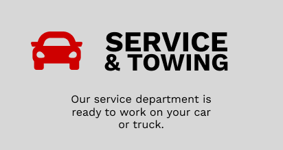 Service & Towing - Our Service Department is ready to work on your car or truck.