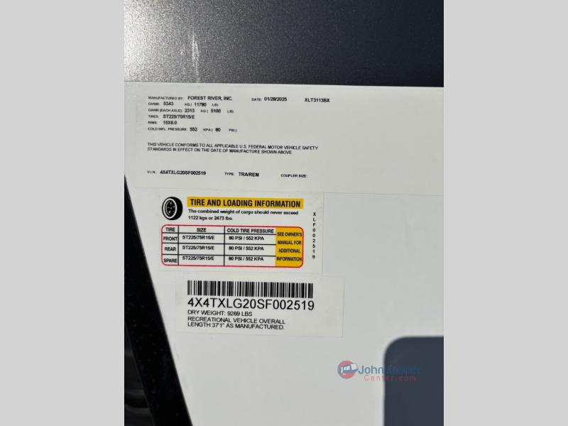 New 2025 Forest River RV XLR Boost 3113BX Toy Hauler Travel