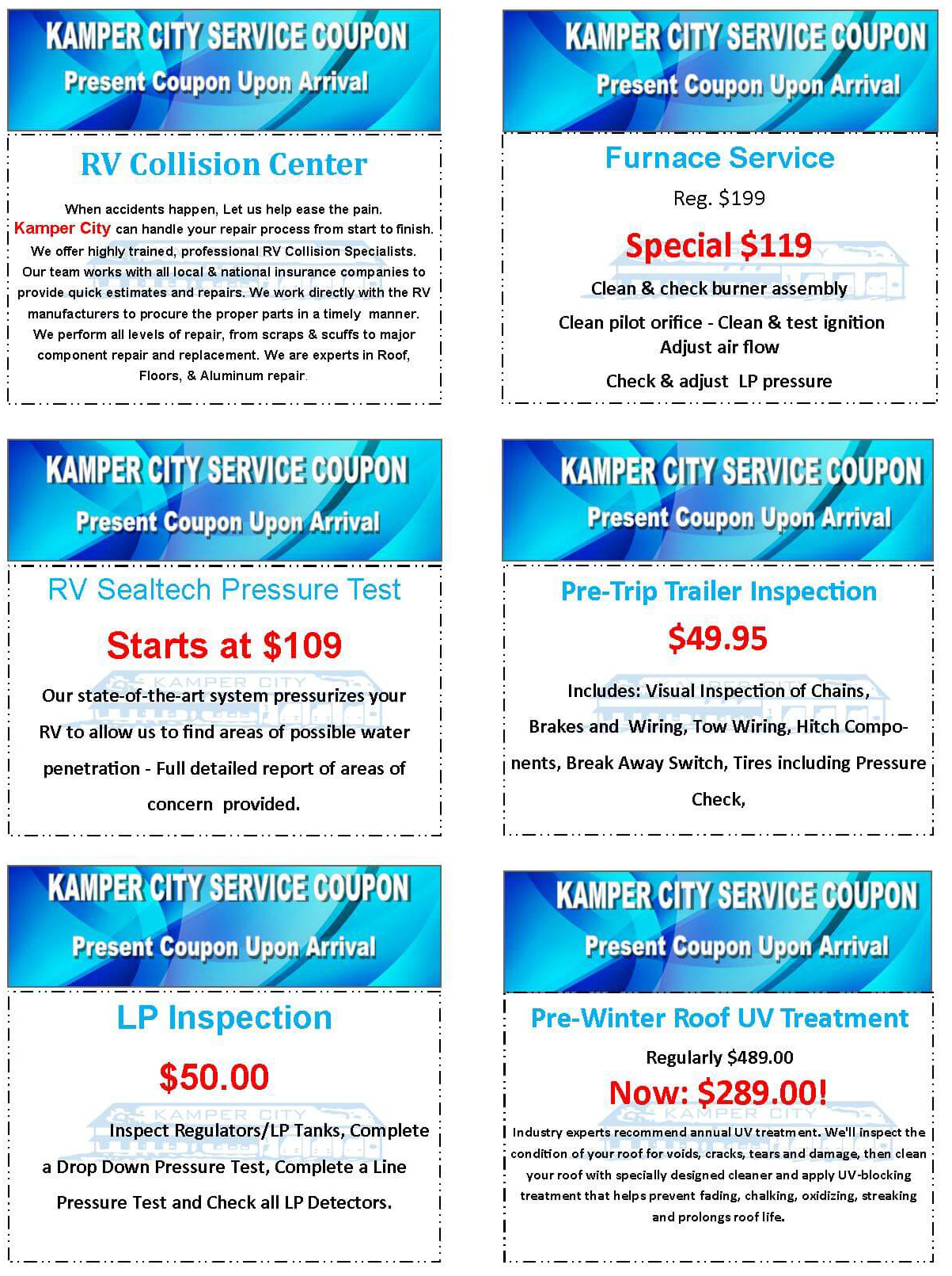 Service Special Coupons