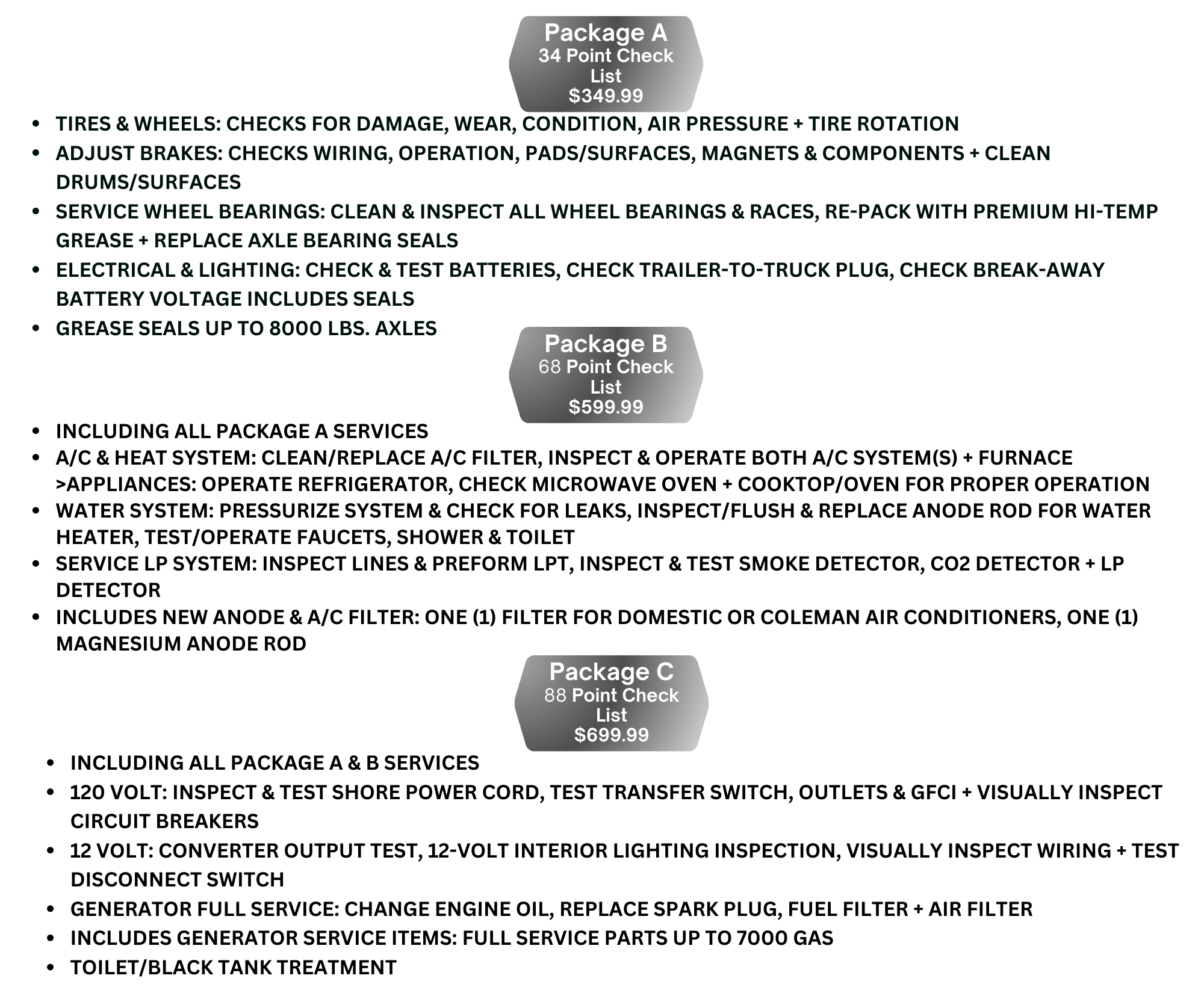 Service Packages