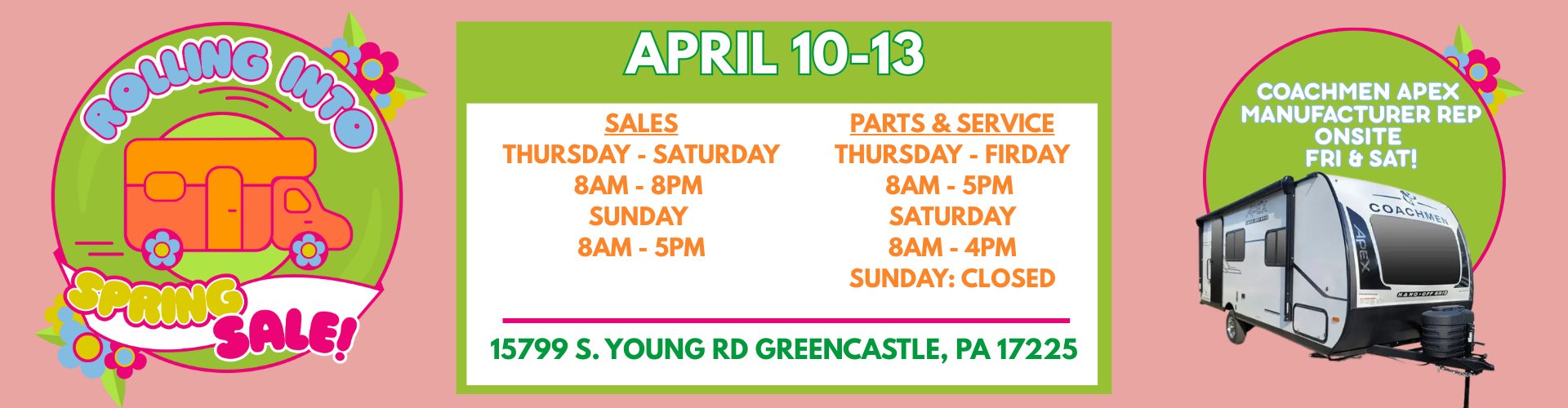 Rolling into Spring Sale