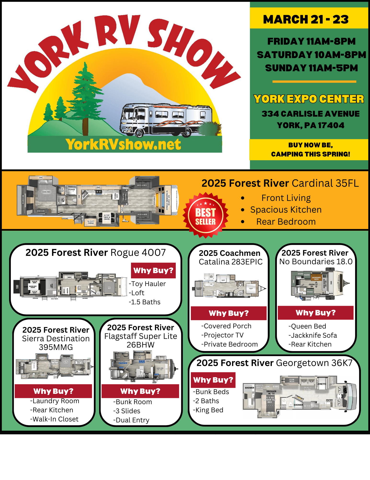 York RV Show Flyer