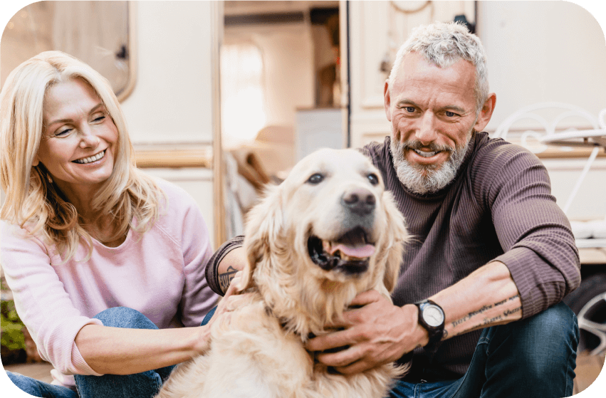 RV Family with dog