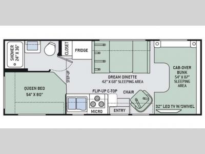 Coloma, Michigan Class C Motor Home Floor Plan