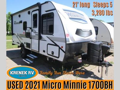 Used 2021 Winnebago Industries Towables Micro Minnie Travel Trailer