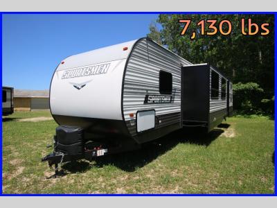 New Travel Trailer With Propane Tank Mounted on Hitch