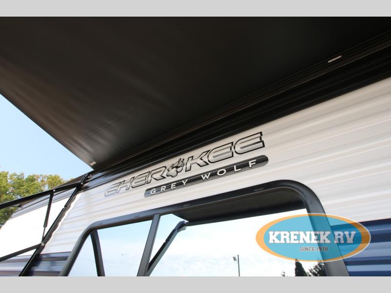 Cherokee decals under awning Sold in Midland, Michigan