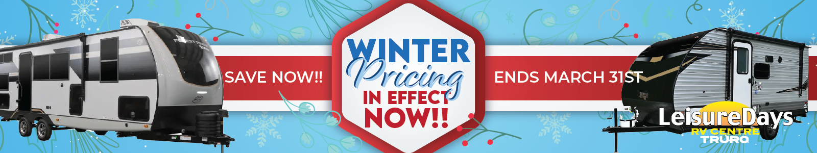 Winter Pricing in effect