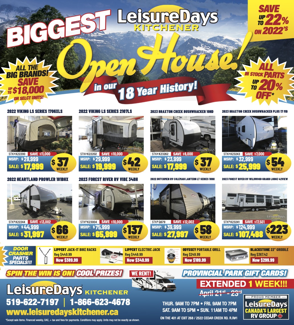 Spring Open House RV Sale!