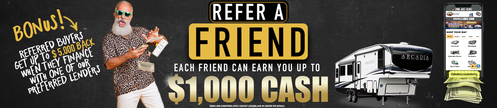 Leisureland RV Center Referral Program