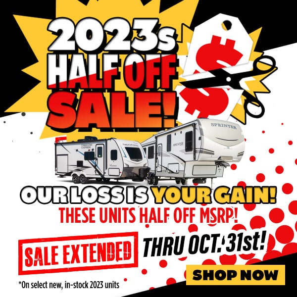 Half Off Sale EXTENDED thru Oct 31