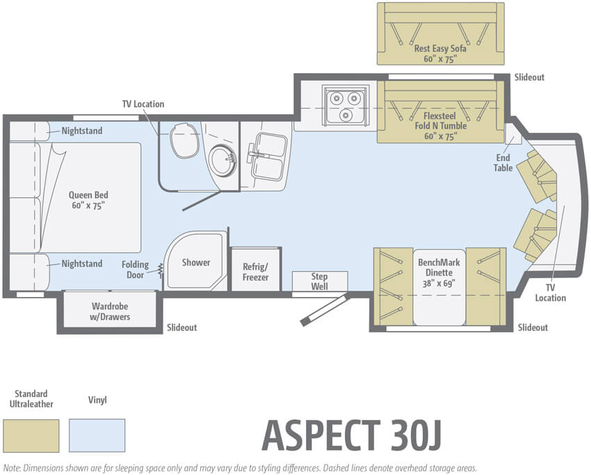 Winnebago Aspect Floorplans and Specifications