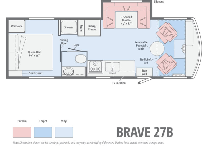 Winnebago Brave 27B Floorplan