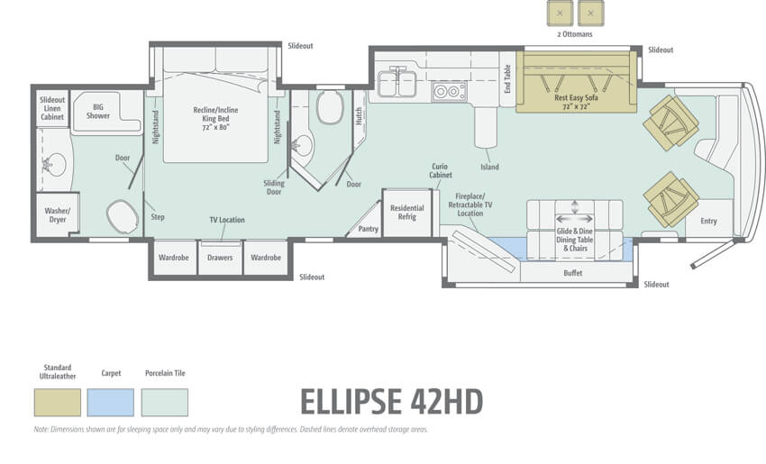 Itasca Ellipse 42HD Floorplan