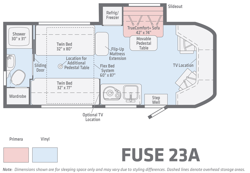 Winnebago Fuse 23A Floorplan