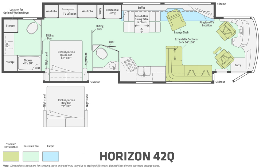 Winnebago Horizon 42Q Floorplan