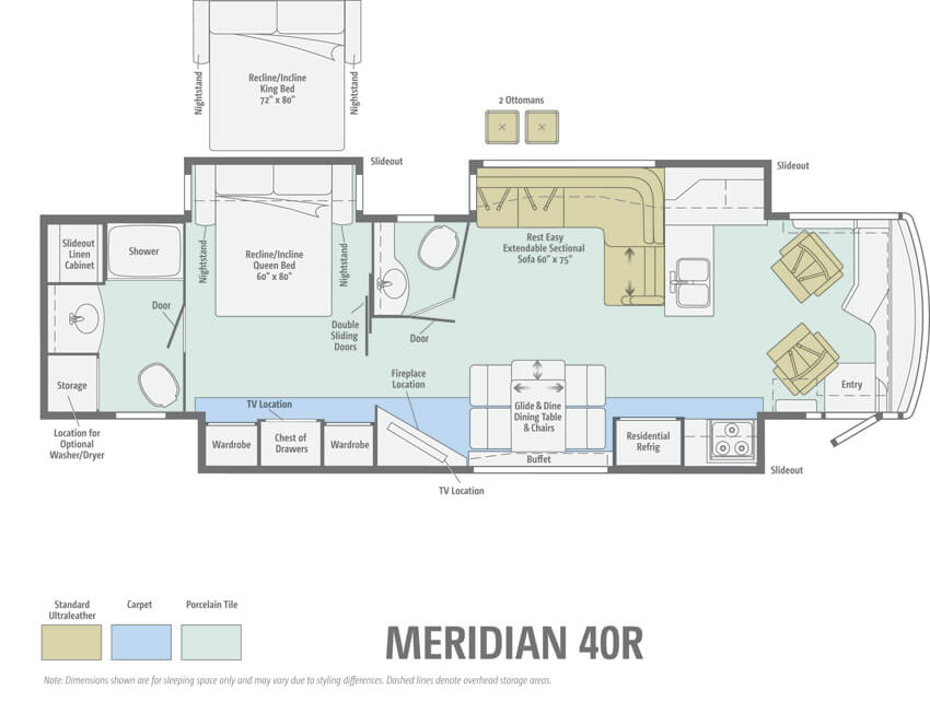 Itasca Meridian 40R Floorplan