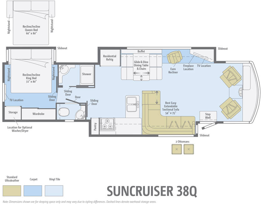 Itasca Suncruiser 38Q Floorplan