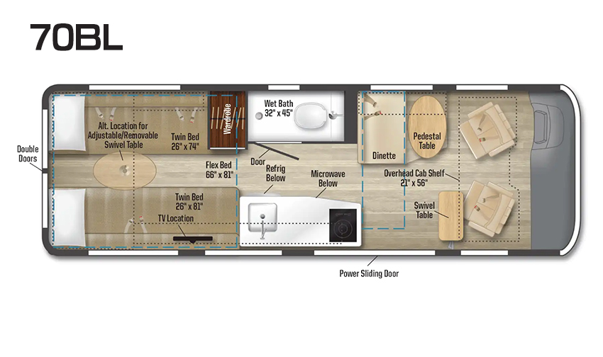 Winnebago Boldt 70BL Floorplan